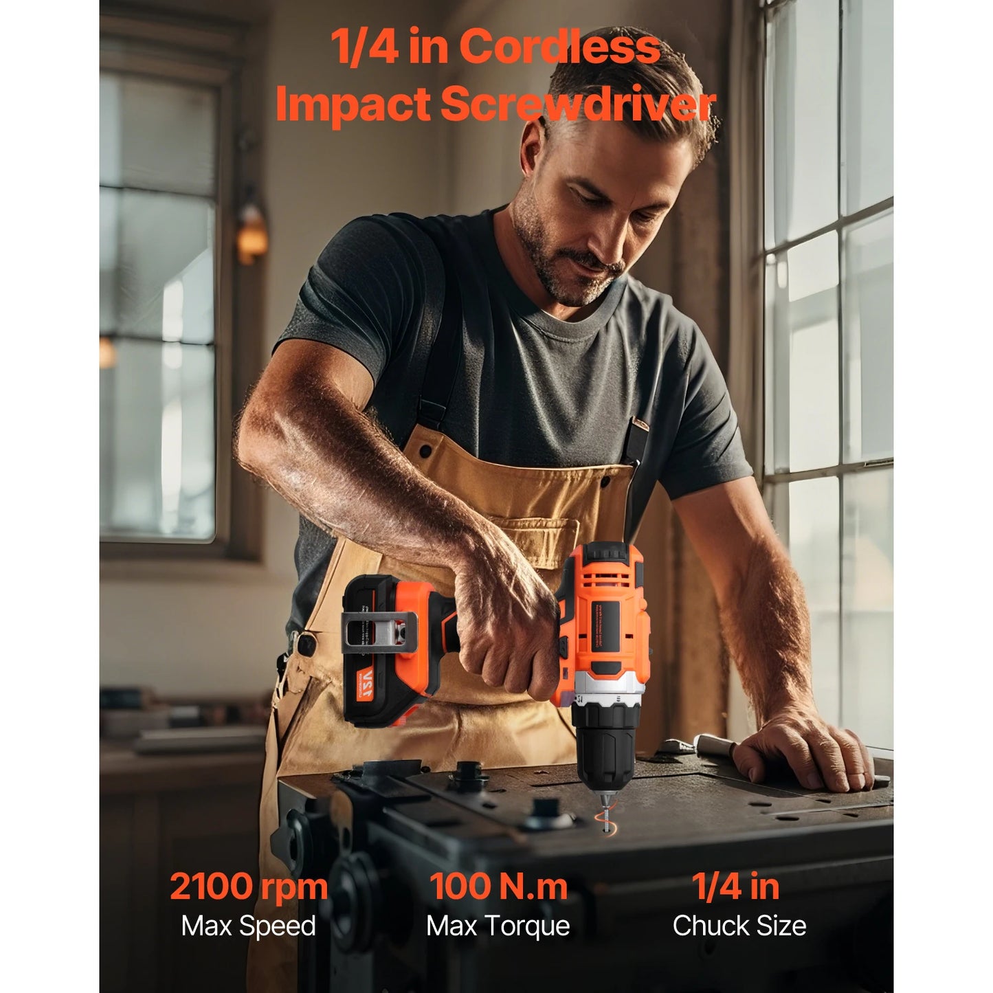 Kit de Taladro Inalámbrico y Atornillador de Impacto 12V con Baterías de 2.0Ah y Cargador