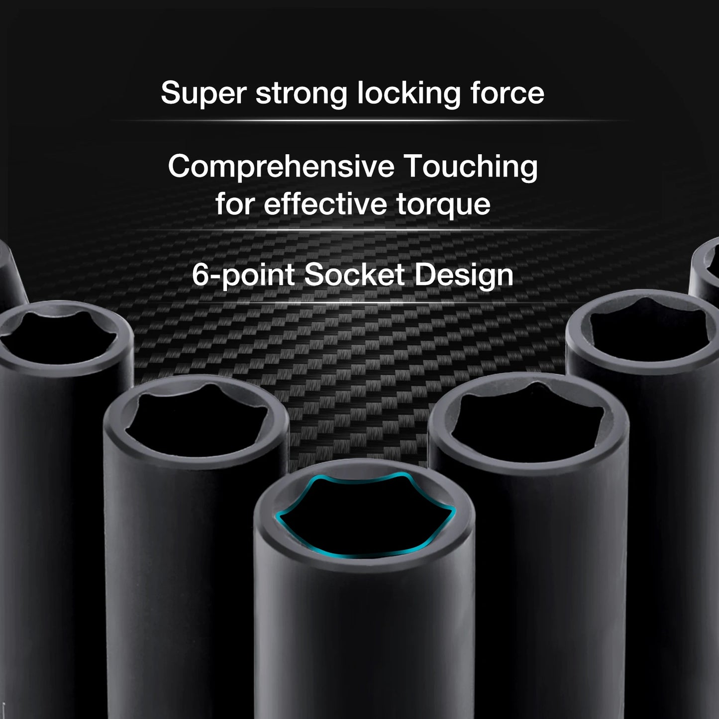 Juego de Dados de Impacto 55 Piezas 1/2" con 6 Puntas y Accesorios en Estuche