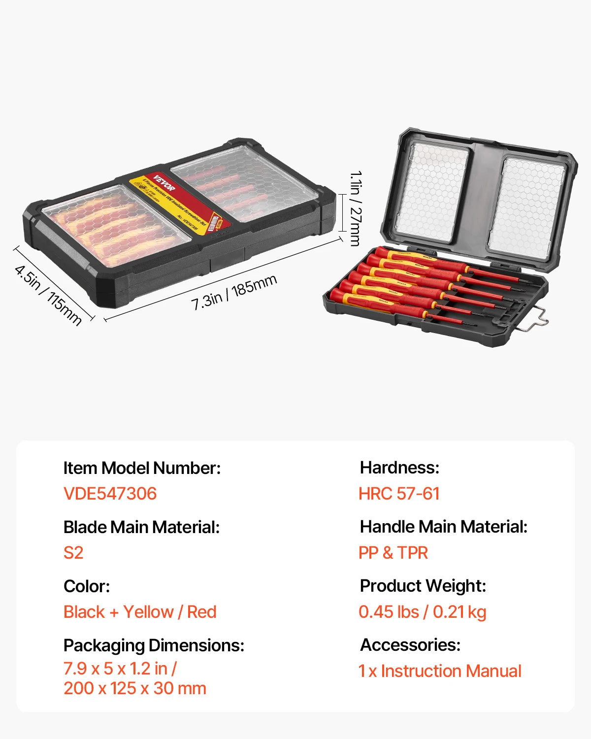 Juego de destornilladores aislados 1000V para electricistas – Varias presentaciones