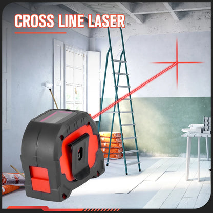 Cinta Métrica Láser 4 en 1 Recargable 60M + Regla 5M con Pantalla LCD