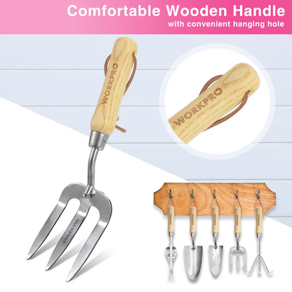 Set de Herramientas de Jardinería 8 Piezas con Bolso y Guantes