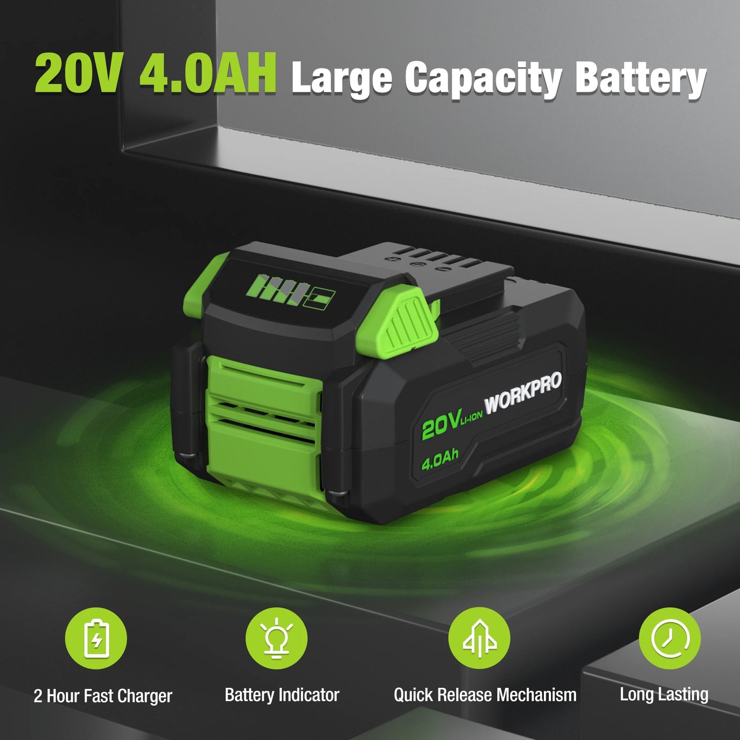 Sierra circular inalámbrica de 20V con láser, 115 mm, 4500 RPM, 4.0Ah, con 3 discos, guía paralela y bolsa de transporte