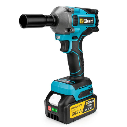 Llave de Impacto Inalámbrica Brushless 1000Nm 18V 1/2" Compatible con Baterías Makita