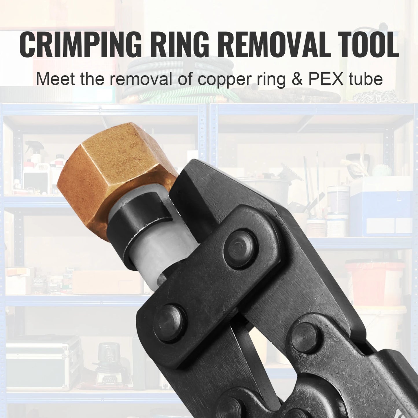 Kit de engarzado PEX profesional con troqueles, cortador y removedor de anillos de cobre 3/8" 1/2" 3/4"